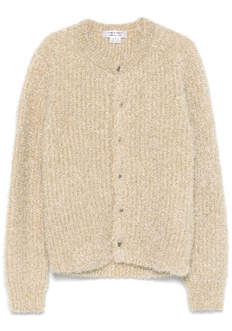 Cardigan lamé in oro Comme des garcons - donna